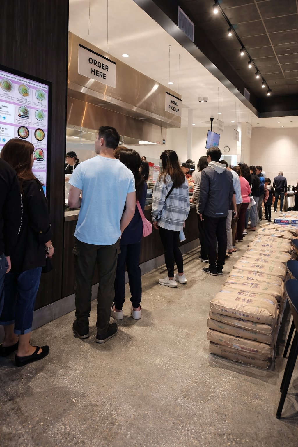 うどん店の行列